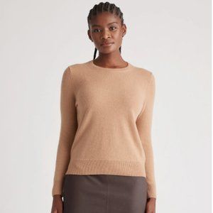 Quince Mongolian Cashmere Crewneck Sweater (Camel Sz L)